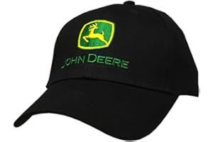 John Deere Męska bejsbolówka-baseball haftowana czapka baseballowa z logo - jeden rozmiar zielona, Rozmiar uniwersalny