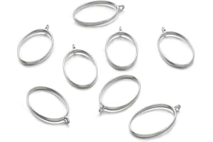 PH PANDAHALL Pandahall - 10 colgantes de aleación de plata con parte trasera abierta, 39 x 23,8 mm, marco hueco, para bricolaje, resina epoxi, joyería de flores prensadas