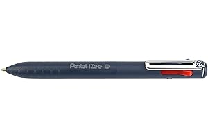 Pentel BXC470-DC 4-kolorowy długopis iZee, wybór kolorów (czarny/czerwony/niebieski/zielony) za pomocą bocznych przycisków, grubość kreski 0,5 mm, do wielokrotnego napełniania, 1 sztuka