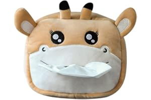 UPOSAO Taschentuchbox Auto, Süße Cartoon REH Plüsch Auto Taschentuchhalter Hängender Serviettenhalter Taschentuchspender Auto Tissue Box Papierhandtuchhalter für Autositz, Zuhause,Badezimmer