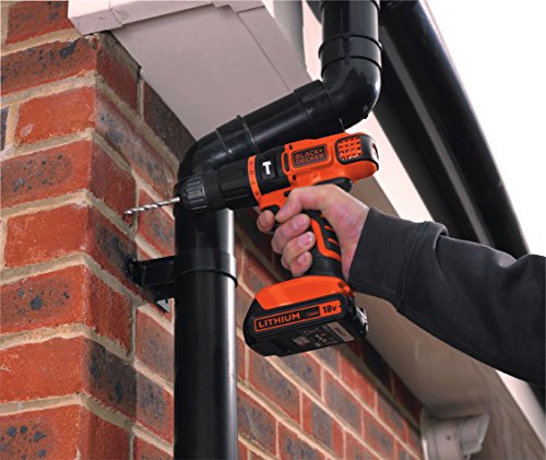 Black + Decker 18V Lithium-Ionen 2-Gang Akku-Schlagbohrschrauber, 10 Drehmomentstufen, ohne Akku und Ladegerät, BDCH188N - 4