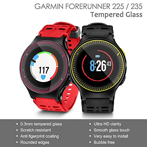 Reloj Inteligente Protector de Pantalla para Garmin Forerunner 235 225 Smart Watch AFUNTA Vidrio templado de Cine Anti-rasgu  os Alta definici  n Proteger