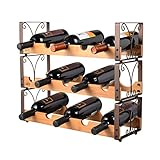 HTZ Wine Cabinet's Rustic Wine Rack Cabinet | Wine Rack Storage Manager | Vintage Stackable Wine Rack Per Tavolo Da Pranzo | Portabottiglie Vino | Portabottiglie