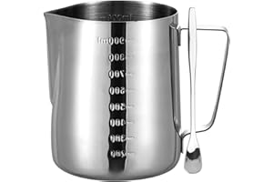 DAWRIS 900ml Stainless Steel Wax Melting Pot with Graduation and Spoon for Candle and Soap Making