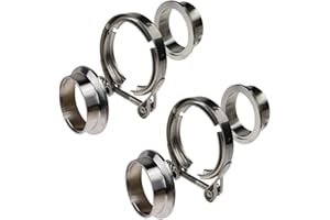 TEMPROAD Lot de 2 colliers de serrage en acier inoxydable 7,6 cm avec bride pour turbos, soupapes de dégonflage, échappements