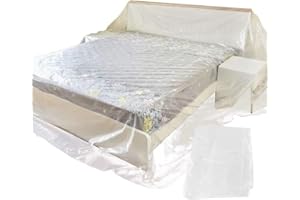 Tiardey Stück Wasser- und staubdichte Sofa-Aufbewahrungsabdeckung, transparenter Sofaschutz, 3 x 4 m, Möbelschutz für mobilen Schutz und langfristige Lagerung