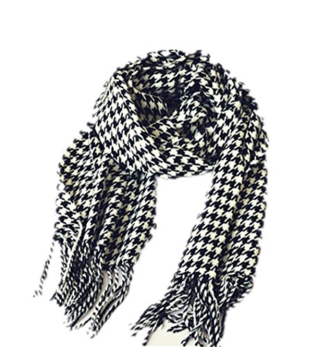 Moolecole New Fashion Children Scarf Kids Baby Boys Girls Plaid Scarf Muffler Soft Scarf Black&White