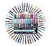 Produktbild 48 stuks Gelstifte Gelpen, Gekleurde Pennen inclusief 12 Metallic, 12 Glitter, 12 Highlighter, 12 Waterchalk, Levendige Kleur voor Volwassenen Malbücher, Tekenen, Schetsen, Knutselen - WonderforU