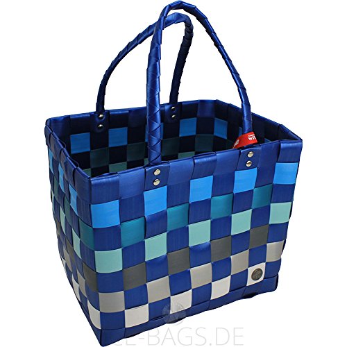 Shopper Ice-Bag Einkaufskorb Witzgall, perfekte Einkaufstasche für Ihren Einkauf, Fb. blau, grau, Mod. 5010, 37cm (inkl. Henkel) x 28 x 24cm