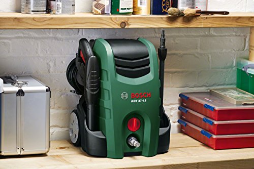 Bosch DIY Hochdruckreiniger AQT 37-13, Hochdruckpistole, Lanze, 6 m Hochdruckschlauch, Wasserfilter, Düse, 5 m Netzkabel, Karton (1700 W, 130 bar, 370 l/h, max. Zulauftemperatur 40°C) - 2