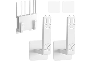 letuxaamz Soporte de pared para router, soporte para módem de pared, router wifi, soporte de pared universal, versátiles, soportes de pared para routers/caja de TV, portátil, conmutador, módem