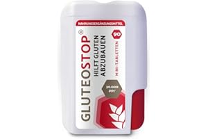 GluteoStop® - aide à décomposer le gluten - 90 mini comprimés - sensibilité au gluten - régime pauvre en gluten - enzyme (90 mini comprimés)