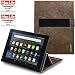 Produktbild reboon Hülle für Amazon Fire HD 10 Tablet Tasche Cover Case Bumper | in Braun Wildleder | Testsieger