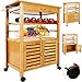 Produktbild Kesser® Bambus Küchenwagen Küchentrolley Küchenschrank Beistellwagen Servierwagen NEU, Modell :KE-SW-01