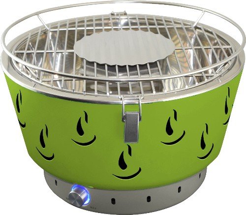 Preisvergleich Produktbild Grill Holzkohlegrill Heissluft rauchfrei Aktivbelüftung Activa Airbroil grün