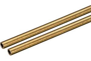 QUARKZMAN mässingsrör 3 mm OD 0,5 mm vägg tjocklek 250 mm längd rund rörledning slangar för industri pyssel projekt 2 st