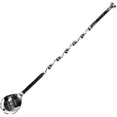 Fackelmann Spiral Gin Tonic Spoon, Mixing Spoon for Mixing Drink Mixing, Preserve Bubbles, Long Stainless Steel Cocktail Spoo