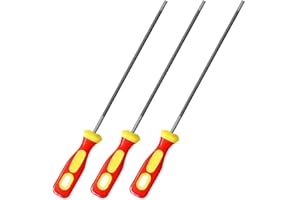 LYQNIHOB 3 Pezzi Lime per Affilatura Motosega, Lima per Motosega, affila Catena Motosega, Lime Rotonde per Catene di Motosega con Impugnatura, Facile da impugnare, Adatte per Affilare Motoseghe