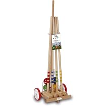 Jeu De Croquet 6 Joueurs GICO - Maillets 80 Cm Qualité EU - Set Complet Jardin Extérieur