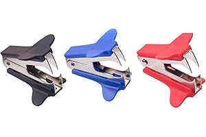 ZFRITP 3 Stück Heftklammerentferner,Metall Entklammerer,Entklammerer Enthefter,Schwiegermutter Klammer,Heftklammern Entferner,für Bücher, Zeitungen, Geschenkpapier, Broschüren (Zufällige Farbe)