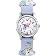 Kids Watches Girl Watches Ages 3-12 Sports Waterproof 3D Cute Cartoon Digital 7 Color Lights Wrist Watch for Kids