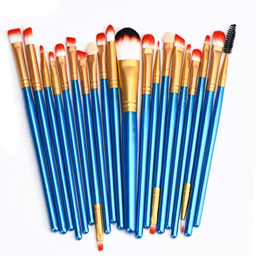 Tonsee® 20PCS Set Brosse Pro Makeup Brush Tools Make-up Toiletry Kit Wool Makeup Brush (Blue+Gold)