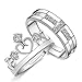 Produktbild Dosige Schmuck 1 Paar Kronen Stil Ringe Edelstahl Partnerringe Freundschaftsringe Eheringe Trauringe Verlobung Ringe Band
