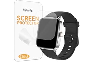 Frgnie 6 protectores de pantalla compatibles con reloj inteligente Aeac, Fitpolo IDW28, reloj de fitness de 1,85 pulgadas, HD, sin burbujas, flexible, TPU compatible con LODIMEKE IDW26 Smartwatch de
