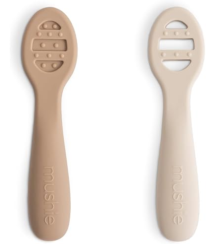 Cuillères Bébé Apprentissage Crocokid - Lot De 2 En Silicone Sans BPA - Ergonomiques Et Sûres