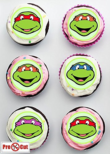 Vorgestanzte Cupcake-Dekoration Teenage Mutant Ninja Turtles, aus Esspapier, 40 Stück - 2