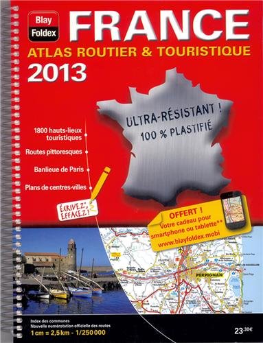 Atlas routier et touristique plastifié France : 1/250 000