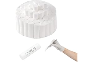 YAYNO 150 pièces Carrés de Coton Rouleaux de Gaze de Coton Dentaire Bouchon Nasal Compresses pour Saignements Nez Coton Hautement Absorbants Boules Coton Roulées Pour Bouche Et Saignements Nez