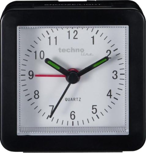 techno lineSC Quartz Clock, Plastic, Black