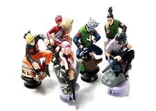 Scienish 6pcs/lot Naruto 8cm Chess Action Figure Sasuke Ninja Model Toy