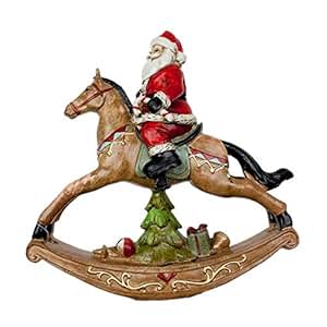 Santa & Rocking Horse Ornament: Amazon.co.uk: Kitchen & Home