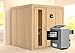 Produktbild Karibu Sauna Rodin inkl. 9-kW-Ofen mit externer Steuerung, ohne Dachkranz, mit energiesparender Saunatür