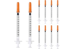 PRIMETEQ 100 tubi di plastica da 0,5 ml/cc, 29 g (0,33 x 12,7 mm), strumenti di misura multiuso, confezionati singolarmente (29 G 1/2")