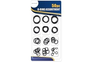 BlissMart 50pc O-ring Assortment Set Pack Rubber Seals Set DIY Kit Rubber Washer Spacer Gasket Washers Seal O-Ring Kit for Mixer Taps, Pumps, Kitchen Tap, Bearing, Electrical Appliance
