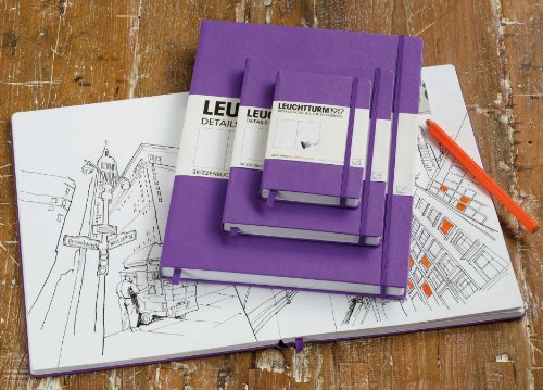 Leuchtturm1917 344661 Skizzenbuch Pocket (A6) mit reinweißem, extra starkem 180 g/m² Papier, 96 Seiten, schwarz - 2