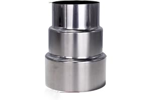 HOHOVYVY Ofenrohr Reduzierung von Ø 100 mm auf Ø 70 mm, Rauchrohrreduzierung, Reduzierung Ofenrohr Rauchrohr Reduzierstück Kaminrohr, Edelstahl Schornstein Premium Kaminrohr Abgasrohr