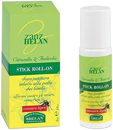 Zanz Mosquito &amp; Insect After Sting Bite Roll On Relief Citronella 92% Natural, Paraben, Alcohol, Ammonia Free. Ideal for Children