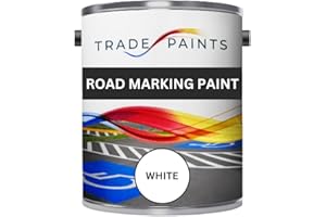 PAINTS4TRADE Heavy Duty Road Line Car Park Marking Paint (5 Litre, White)