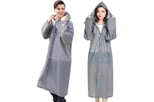 Aoyinfe 2 Stück Regenponcho Regenmantel Herren Damen, Wiederverwendbar Regenbekleidung Regencape Regenjacke Wasserdicht für Disney, Wandern, Radfahren, Camping und Reisen