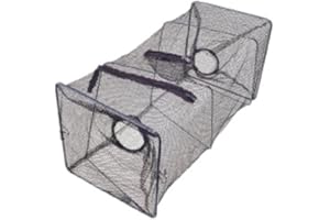 Cormoran Piège à Poisson - Cage en Filet pour Pêche - 55 x 24 x 24 cm