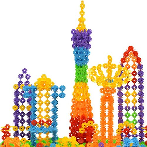 300 PCS Kids Baby Snowflake Creative Building Blocks Educational Toys