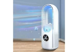SHARKSFIN Portable Air Conditioner, Air Conditioner Unit with Led, Mini Personal Quiet Cooler 6 Speeds, Small Air Misting Fan for Home Office Work Indoor Outdoor (White)
