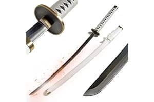 Swords and more Wado-Ichi-Monji Roronoa Zoro Katana - One Piece Swords, Ichimonji, Metal Swords Made of Carbon Steel with Sheath 97 cm, Zoro Sword for Zoro Cosplay One Piece & Anime Gifts