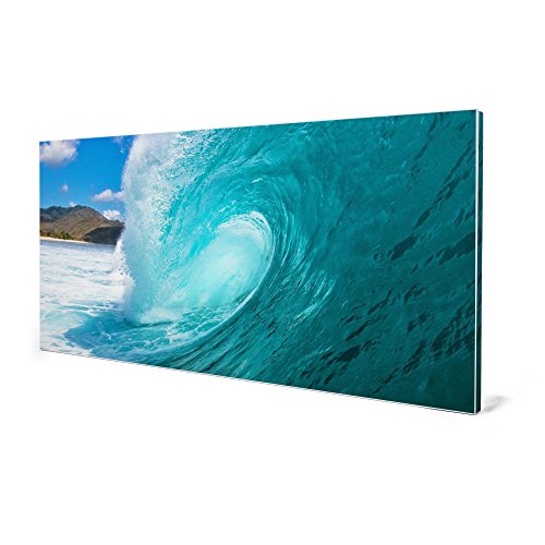 banjado – Pinnwand Magnettafel weiß 78cm x 37cm quer mit Motiv Perfekte Welle - 4