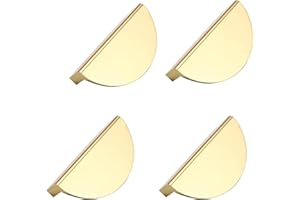 LATRAT 4 uchwyty do szafy, złote uchwyty meblowe, złote szafki kuchenne, aluminium, nowoczesne do kuchni, mebli biurowych, szafki nocnej, komody, szafek, 4 sztuki