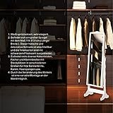 ZNL Spiegelschmuckschrank Schmuckschrank Standspiegel Spiegelschrank Spiegel weiß 158cm JCYJ07 Weiss - 5
